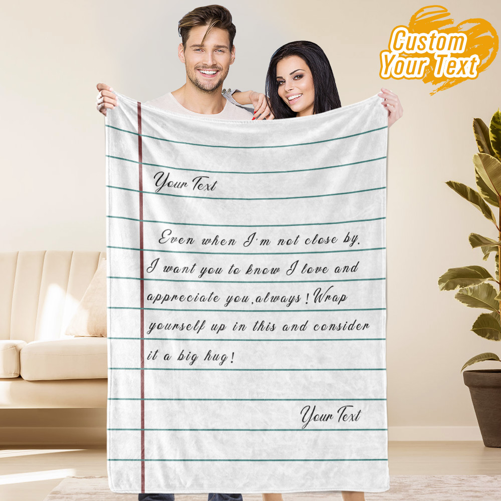 Custom Love Letter Blanket Personalized Memorial Throw Blanket MadeMine